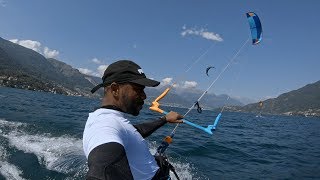 Kiteboarding in Domaso, Italy