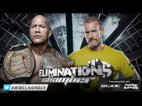 WWE Elimination Chamber 2013 The Rock Vs CM Punk