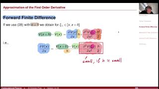 Lecture 2024-1 (37): Numerical Methods: Approx. of Partial Derivatives (1/3): Finite Differences