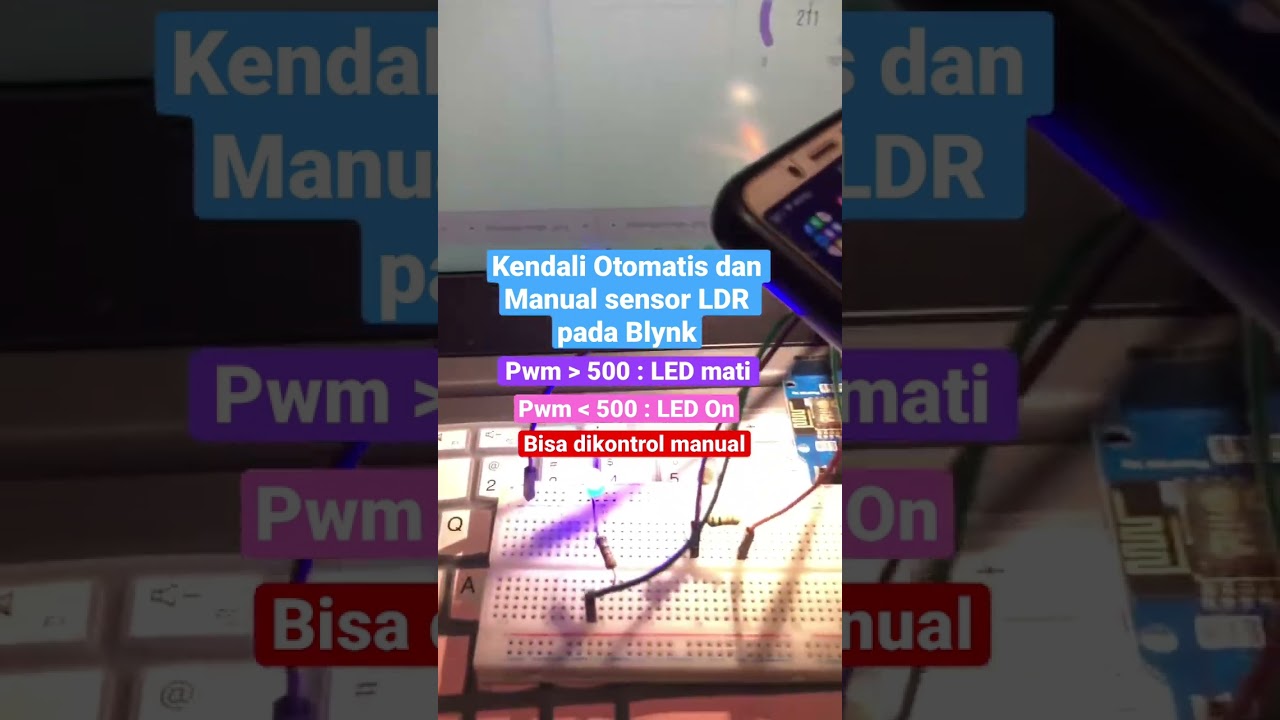 Kendali Otomatis dan Manual using LDR apk Blynk Kendali Otomatis dan Manual using LDR apk Blynk