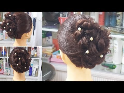 Búi tóc cao dành cho mẹ chồng trong lễ cưới của các con! Kiểu làm đơn giản nhưng đẹp! Kiểu thứ 59