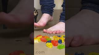 Giantess Gummy bear Crushing by Feet - HotFeetDelicia