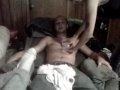Jeff Collins waxes chest