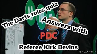 Darts Rules Quiz, Answers Revealed Wkirk Bevins