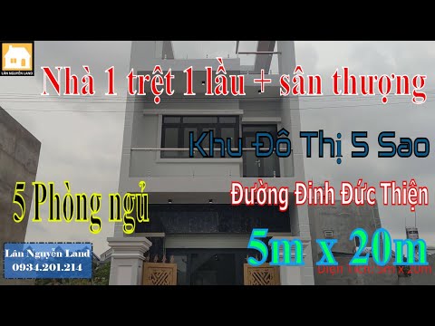 Nhà 1 trệt 1 lầu 1 sân thượng, 5m x 20m khu đô thị 5 sao, cách chợ Bình Chánh 5p - Sổ hồng riêng