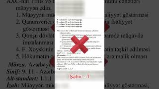 25 May Tarix Imtahanında Olan Səhv Suallar