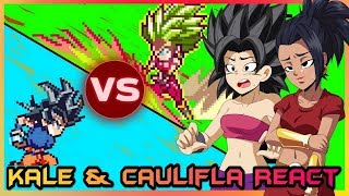 Kale and Caulifla React to Goku VS Kefla (Dragon Ball Super - Sprite Animation)