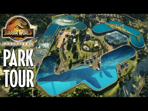 MASSIVE park tour with lagoons! Jurassic World Evolution 2 sandbox park tour