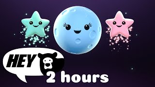Hey Bear Bedtime - Mindful Moon and Sleepy Stars - 2 hours - Bedtime 