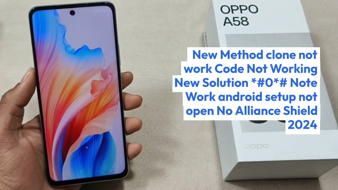 Oppo A58 (CPH2577) FRP Bypass Android 13 Unlock Google Oppo A58 (CPH2577) FRP Bypass Android 13 Unlock Google