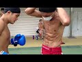 Kick boxer's abdominal muscles by Yamauchi