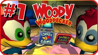 Woody Woodpecker Escape From Buzz Buzzard Park Walkthrough Part 1 Ps2, Pc Level 1 - Space Part A