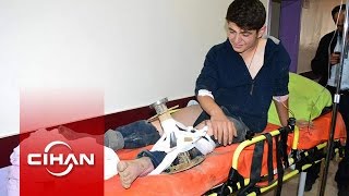 Ayağını çapa Makinesine Kaptıran çocuk, Demir Parçasıyla Hastaneye Getirildi