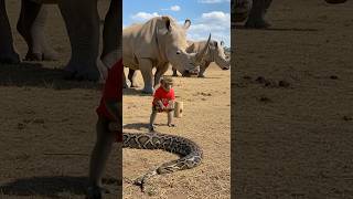 What If A Monkey In A Red Shirt Crushed A Giant Snake?