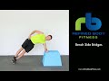 Bench Side Bridges Exercise Demonstration by Refined Body Fitness