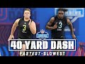 Top 10 Fastest & Slowest 40-Yard Dash Times from the 2022 NFL Combine