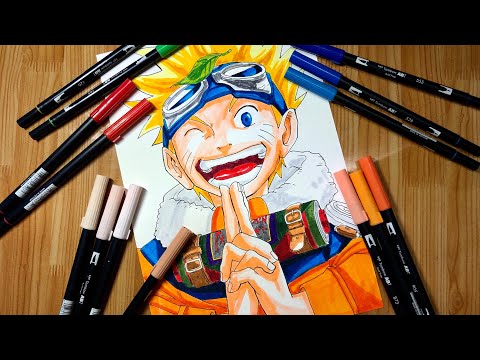 Vẽ Naruto và cách tô màu marker (Drawing Naruto)