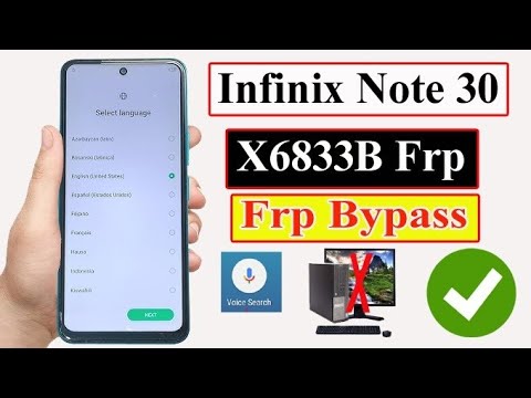 Infinix Note 30 (X6833B) Frp Bypass | Google Account Infinix Note 30 (X6833B) Frp Bypass | Google Account