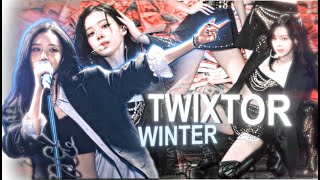 Winter Aespa Synkaexis Line Twixtor 4K Winter Hot Twixtor Winter Blue Twixtor