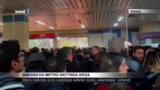 Ankarada Metro Hattında Arıza