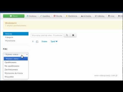kurs Joomla 3 - 3 utworzenie pierwszego artukułów Joomla 3 i jego publikacja