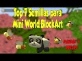 Top 7 semillas para Mini World:BlockArt de el bioma de los pandas con bambuu y durazno top 7 seeds