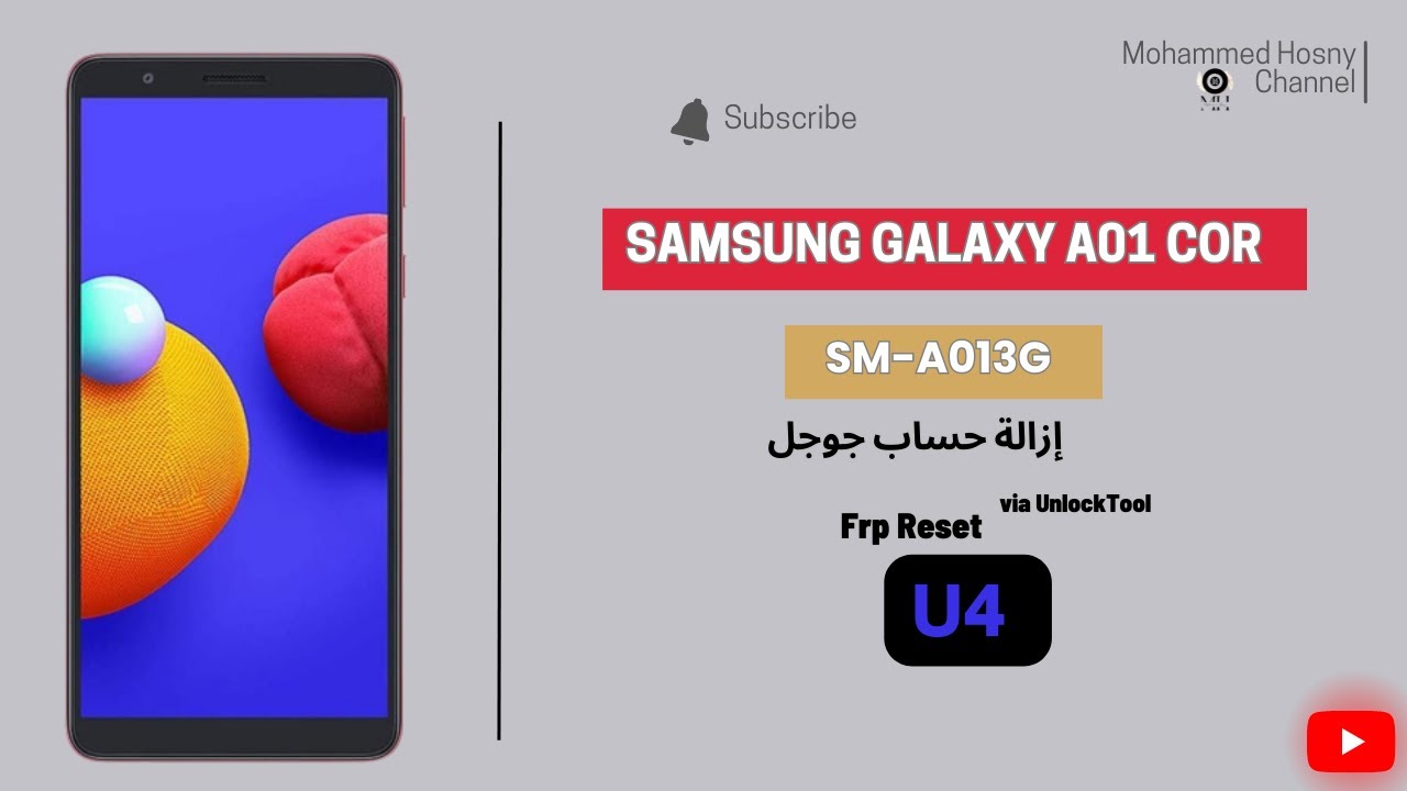 Samsung Galaxy A01 Core SM-A013G U4 Google Account Removal Samsung Galaxy A01 Core SM-A013G U4 Google Account Removal