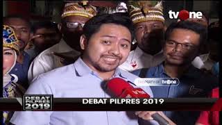 Suasana Antusiasme Nobar Debat Capres Lintas Relawan 02
