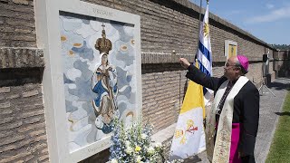 Inauguraron mosaico de la patrona del Uruguay en los Jardines Vaticanos