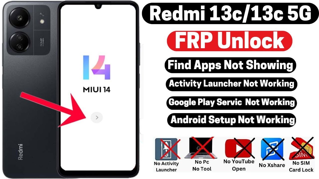 Redmi 13c/13c 5G MIUI 14 Frp Bypass 2024 |Activity Redmi 13c/13c 5G MIUI 14 Frp Bypass 2024 |Activity