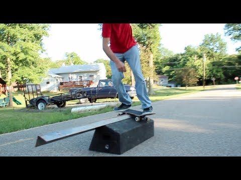 Kickflip Front Board on a Speaker Box! 