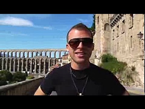 The Roman aqueduct in Segovia,
