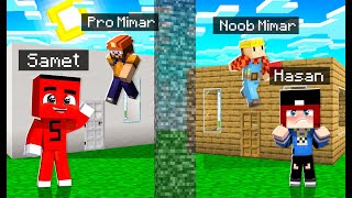 HASANI YAPI KAPIŞMASINDA NOOB MİMAR İLE TROLLEDİM !! - Minecraft