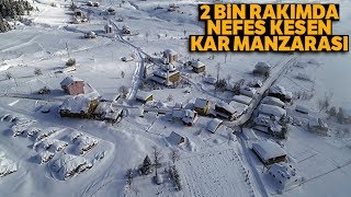 2 Bin Rakımlı Yaylada Kar Manzaraları