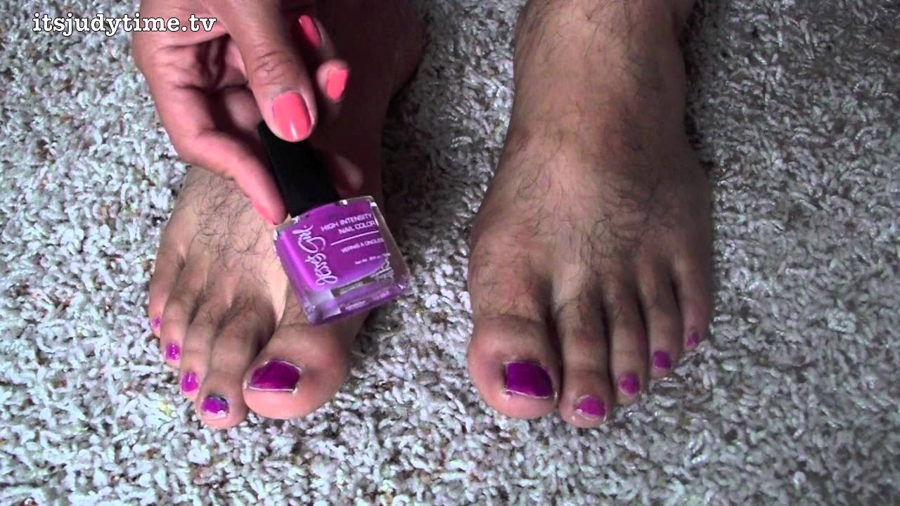 Footjob dark purple toenails godess free porn compilation