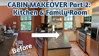 Cabin Makeover Part 2: kitchen & family room