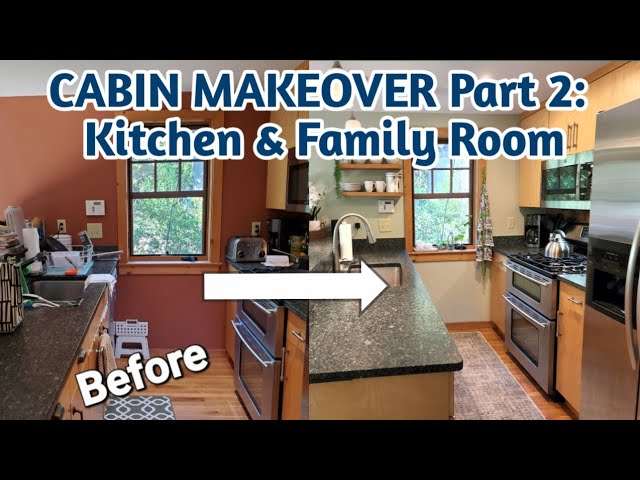 Cabin Makeover Part 2: kitchen & family room