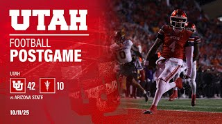 Utah 42, Arizona State 10 Post Game Press Conference