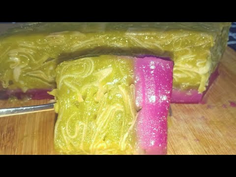 Cách Làm BÁNH KHOAI MÔN LÁ DỨA Nước cốt Dừa rất đơn giản/how to make a taro pineapple cake.