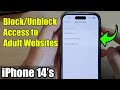 iPhone 14/14 Pro Max: How to Block/Unblock Access to Adult Websites