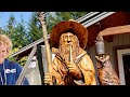 MAGNIFICENT CHAINSAW 8ft  WIZARD   Wood CARVING - Gandalf