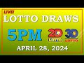 LIVE! 5:00 LOTTO DRAW, APRIL 28, 2024@Gaming Channel 15K 36
