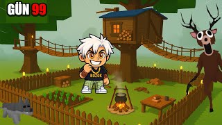 Ormanda Ağaç Ev İnşa Etti̇m 264 Gece Hayatta Kaldim Roblox 99 Nights In Forest