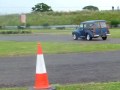 1971 Morris Minor Traveller (Horris) on the track at MMOC Rally, June 2009 at Haynes Motor Museum