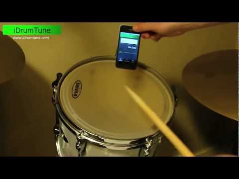 iDrumTune iPhone App - showing the drum tuning range for a 12" tom