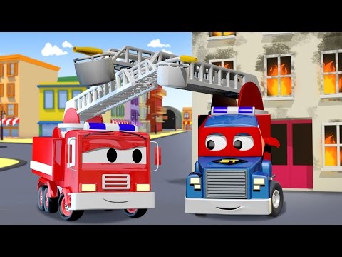 Siêu xe Carl và Xe Cứu Hỏa ở thành phố xe | Phim hoạt hình về xe dành cho thiếu nhi