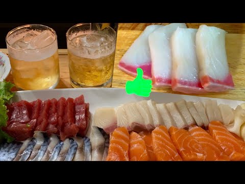 Quá Ngon Với Món Ăn Sushi Sashimi Nhật Bản / Super Delicious With Japanese Sashimi Sushi Dish