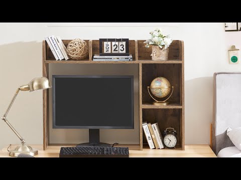 Classic Dorm Desk Bookshelf - Dark Wood Classic Dorm Desk Bookshelf - Dark Wood