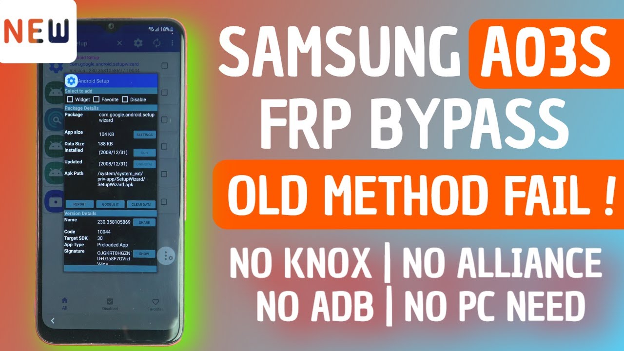 New Solution Ready – Samsung A03s FRP Bypass Android 11 New Solution Ready – Samsung A03s FRP Bypass Android 11