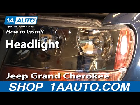 How To Install Replace Headlight Jeep Grand Cherokee 9904 1AAutocom